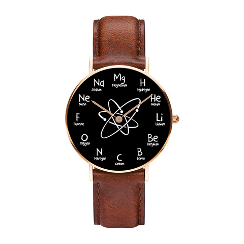 Classic Chemistry Unisex Watch with Black Background